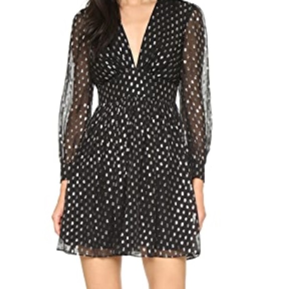 Jill Stuart Clipped Dots Mini Dress - Picture 3 of 7